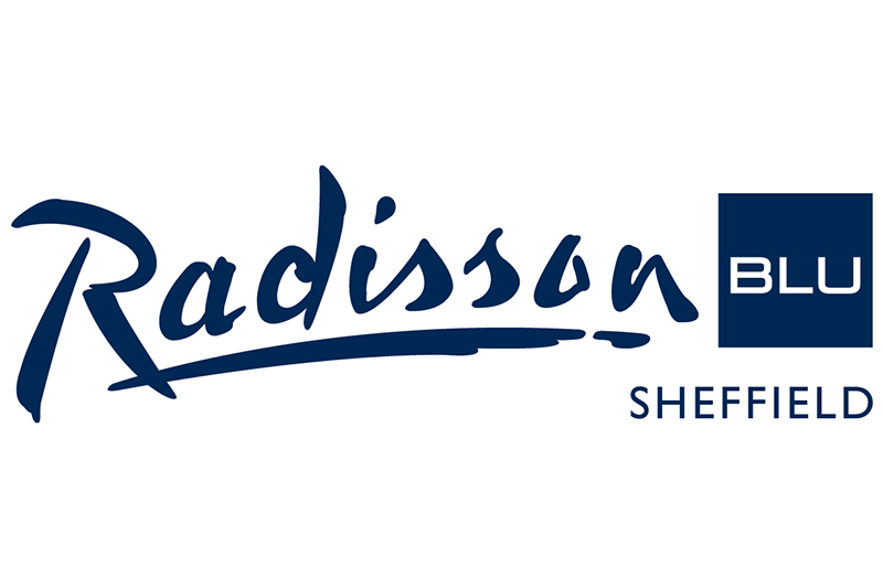 Radisson Blu Sheffield logo, which is stylish blue text